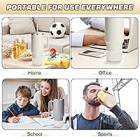 Vista 14 de WUQID Heart Shaped Texture Silicone Boot Compatible with Stanle Quencher H2.0 IceFlow Flip 20oz 30oz 40oz,Hydroo Flask 12-24oz