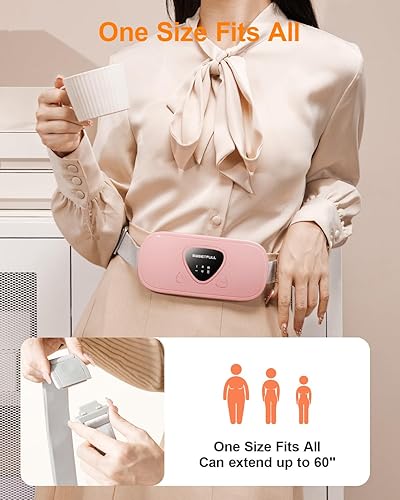 Miniatura 5 de SWEETFULL Portable Heating Pad Cordless, Electric Menstrual Heating Pads with 3 Heat Levels and 3 Massage Modes, Waist Belt, 2000mAh Rechargeable,