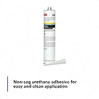 Vista 10 de 3M adhesivo para parabrisas de uretano de vidrio automotriz, 08693, viscosidad media, alta resistencia, curado rápido, cartucho de 310 ml/10.5 fl