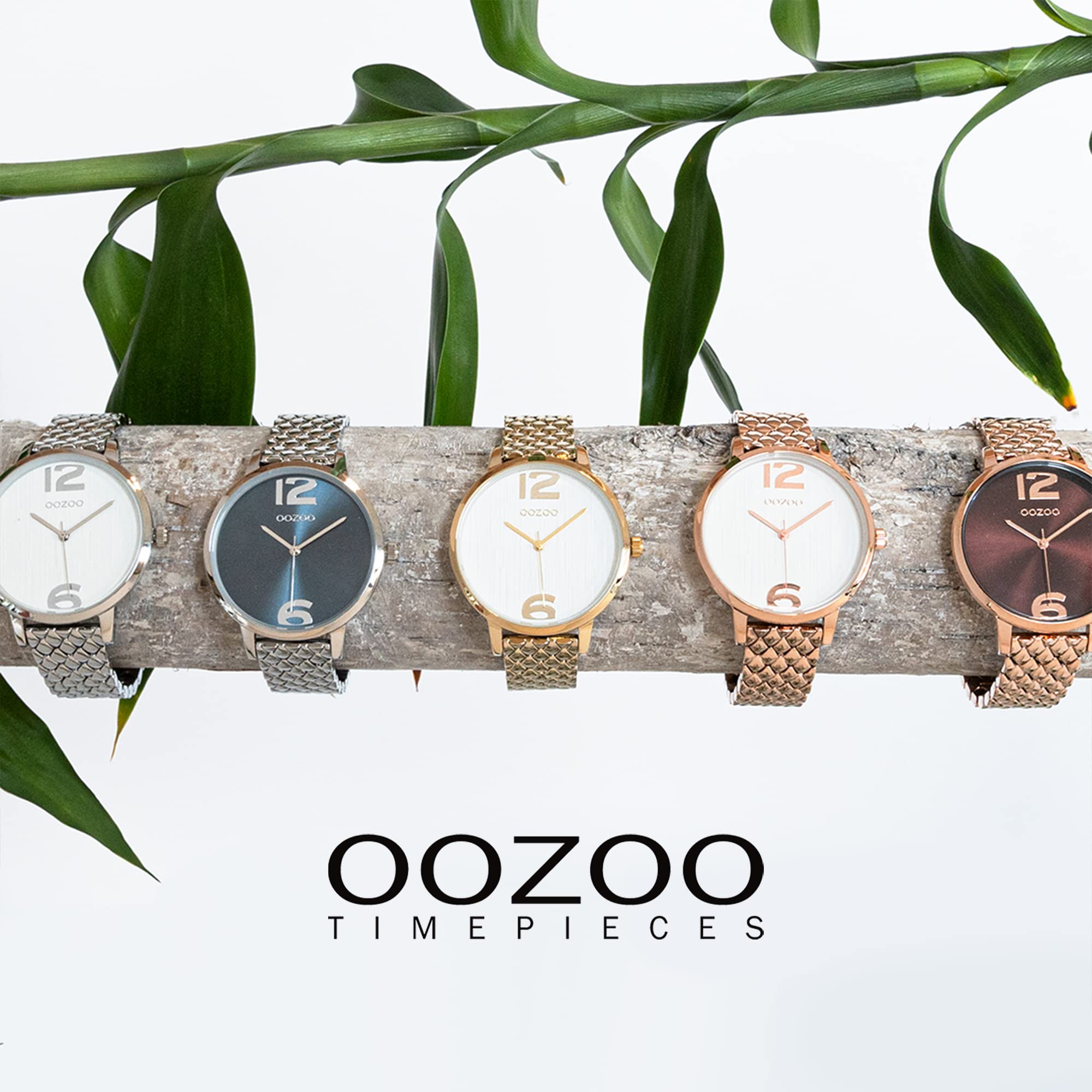 Oozoo Timepieces - Reloj de pulsera para mujer con correa de metal de 15 mm | Reloj de alta calidad para mujer – elegante reloj analógico para mujer en redondo