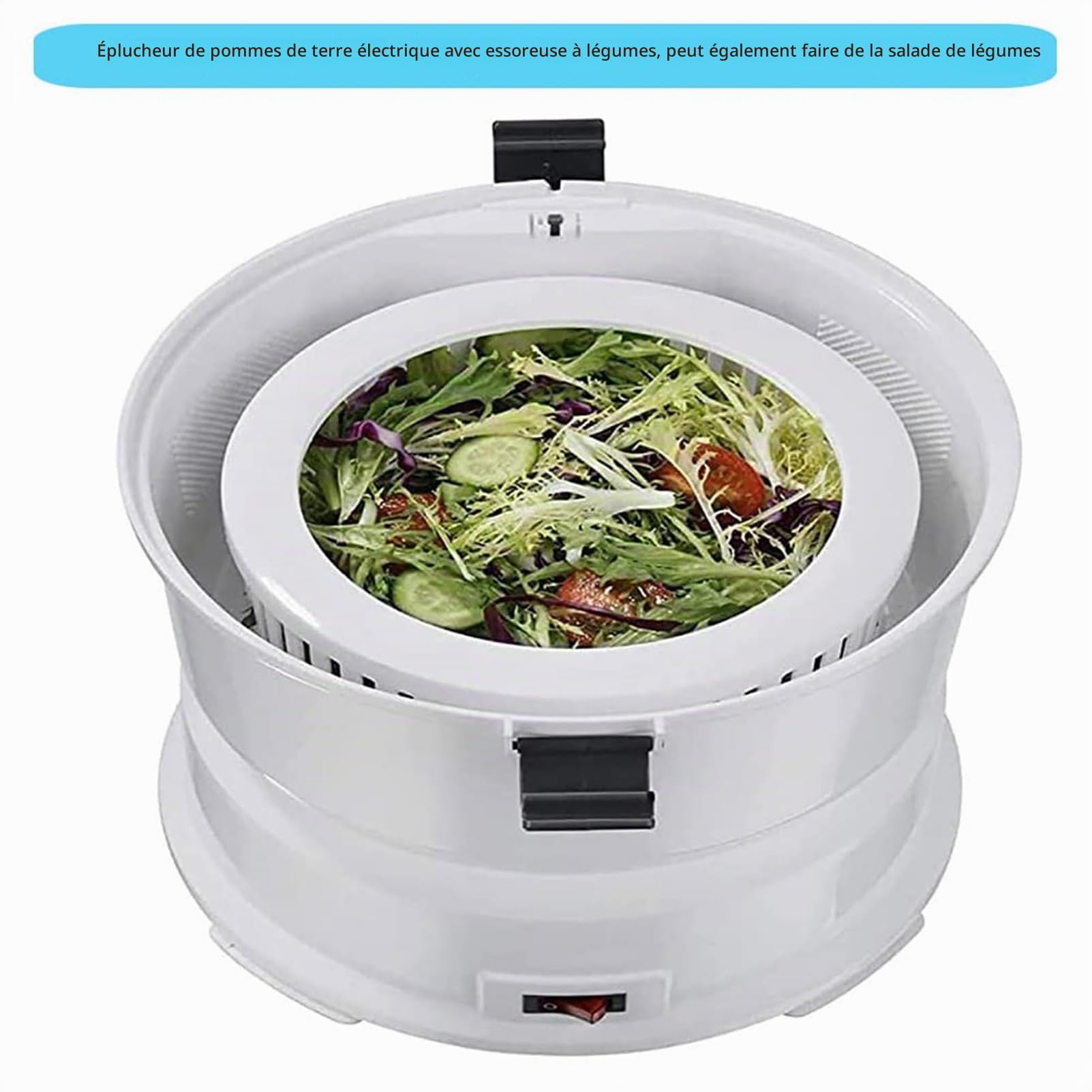 Machine à éplucher les pommes de terre électriques, machine à éplucher les pommes de terre électriques, trancheuse multifonction pour éplucher les légumes, capacité de 1 kg, éplucheur de légumes