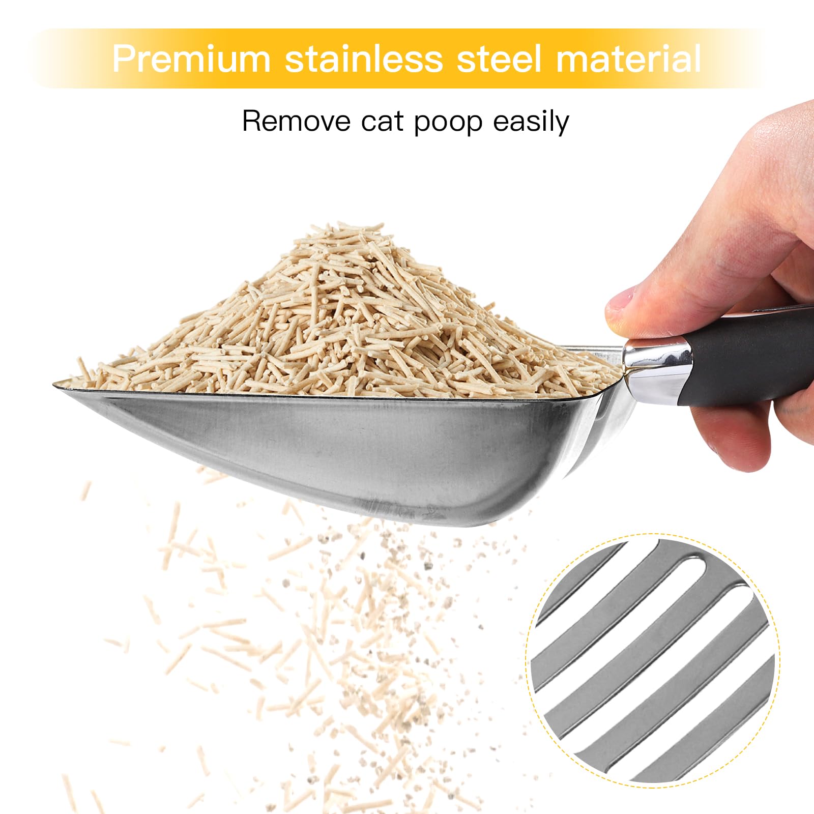 Yukaiwn Stainless Steel Cat Litter Scoop - Image 4