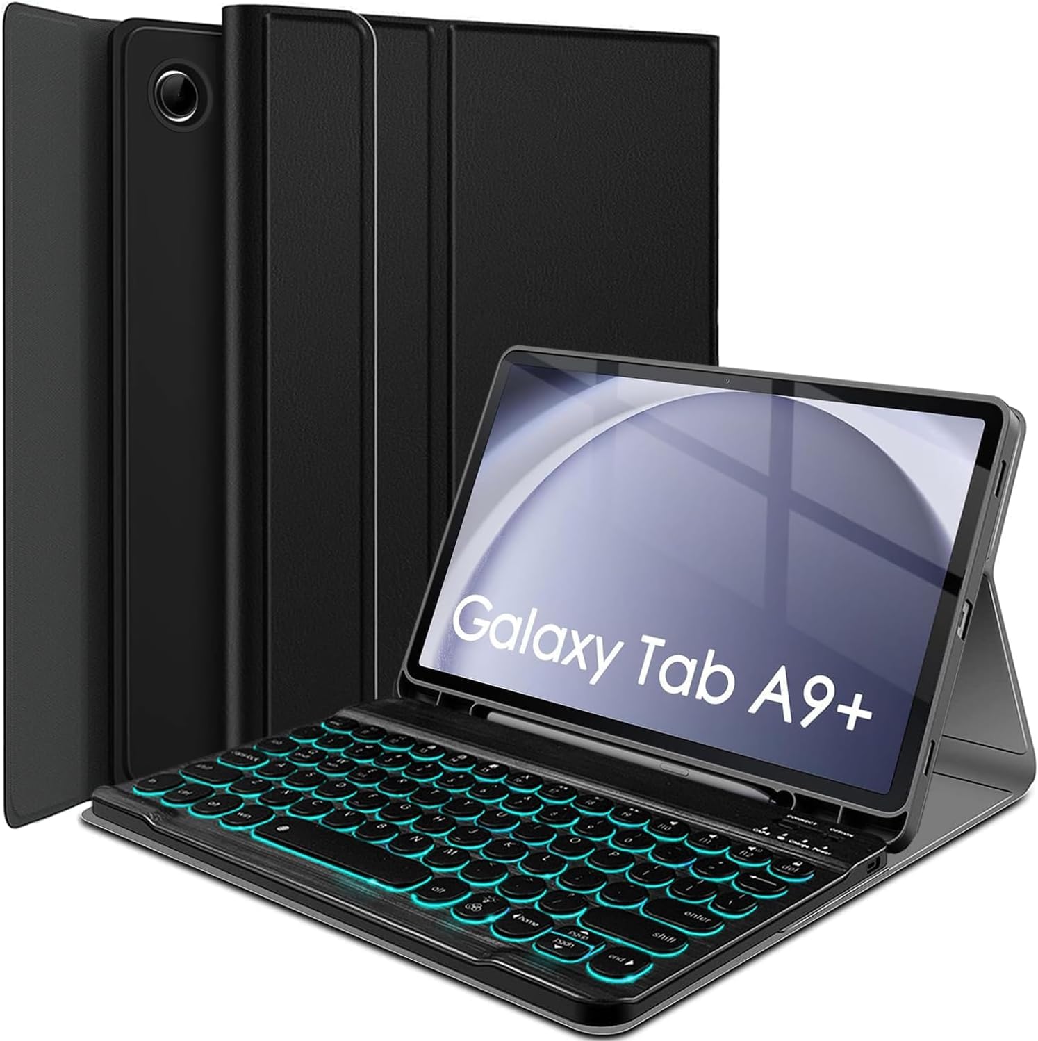 MICROWARE Keyboard Case for Samsung Galaxy Tab A9+ / A9 Plus 11 Inch 2023 (SM-X210/X216/X218), Magnetically Detachable Wireless Bluetooth Keyboard with Slim Stand Cover (B0CPDX8NQP) Amazon Price History, Amazon Price Tracker