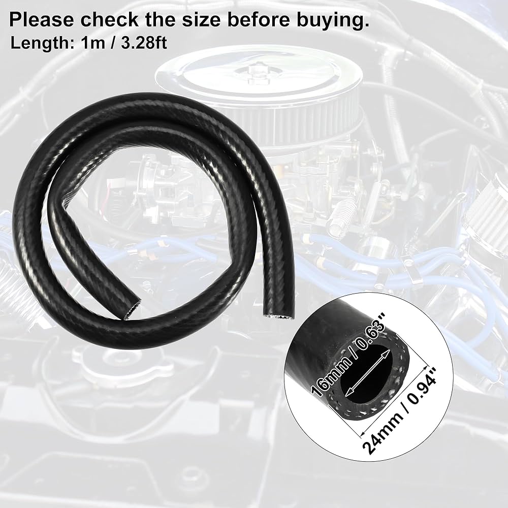 Hihaha Silicone Vacuum Tubing Hose Automotive Vacuum Line High Temperature 3.3Ft 5/16" 8mm ID 3mm Thickness 1 Pcs Clear