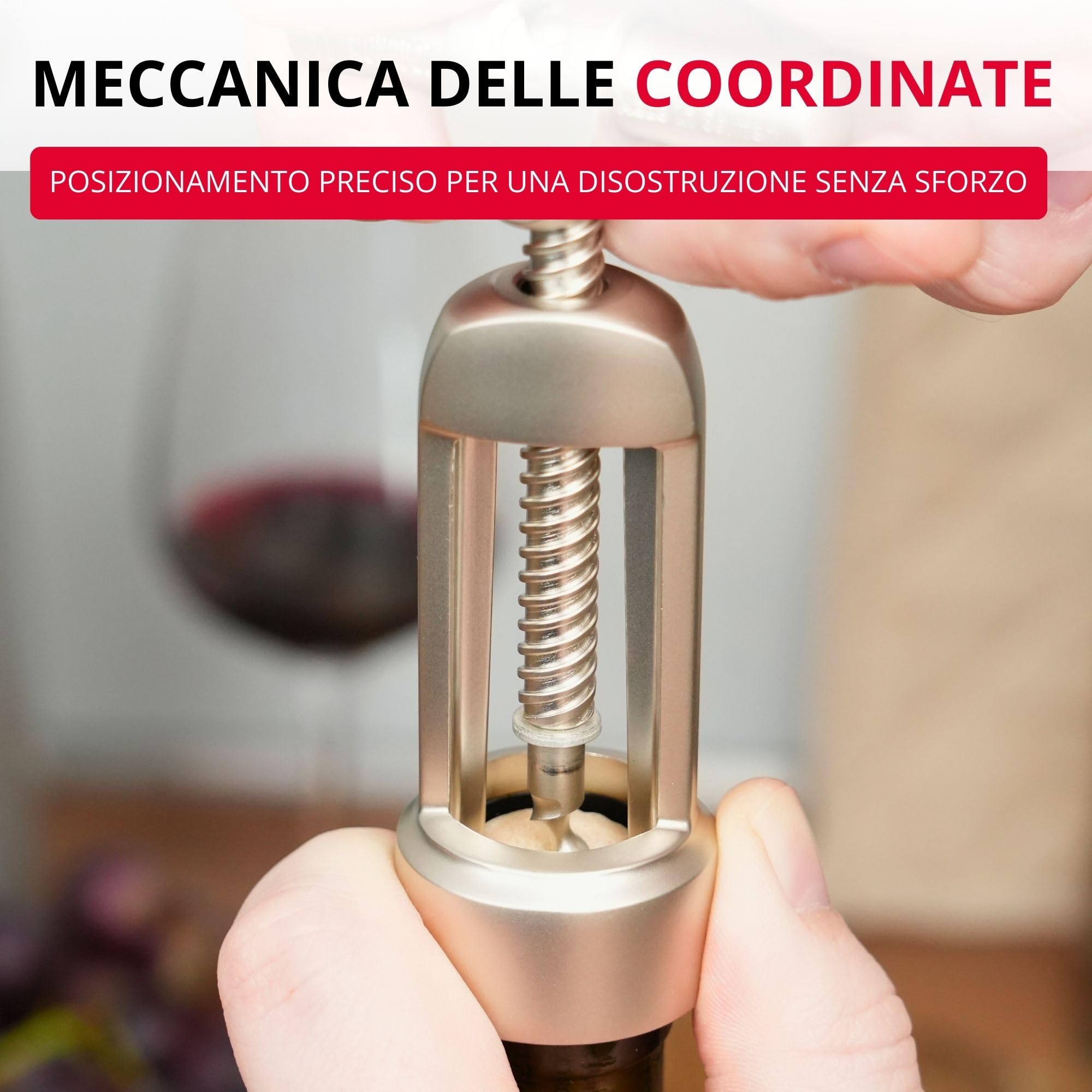 Westmark Cavatappi a campana con spirale, Monopol Edition, acciaio/zinco pressofuso, Barolo, finitura opaca, 62603380