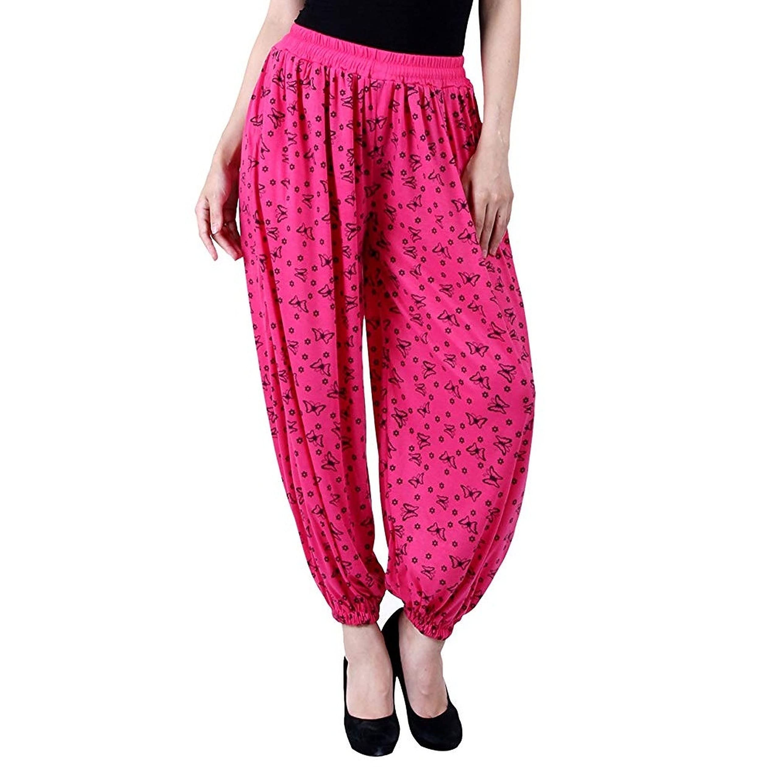Women's Printed Viscose Harem Pants (Free_Size)-image-0