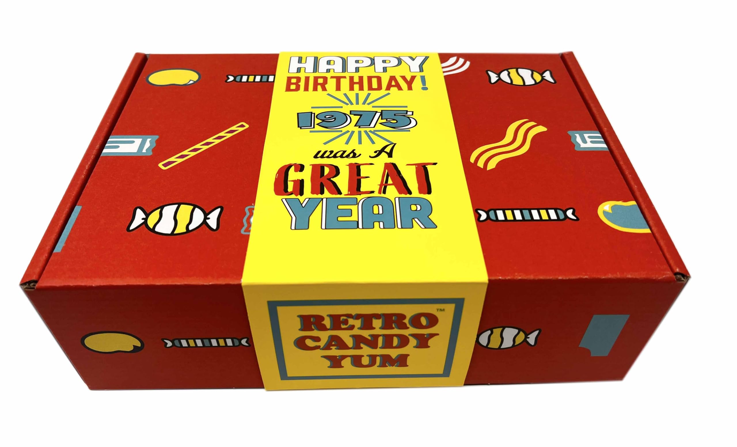 1975 Retro Childhood Candy Gift Box for 51st Birthday 1970s sweets JN