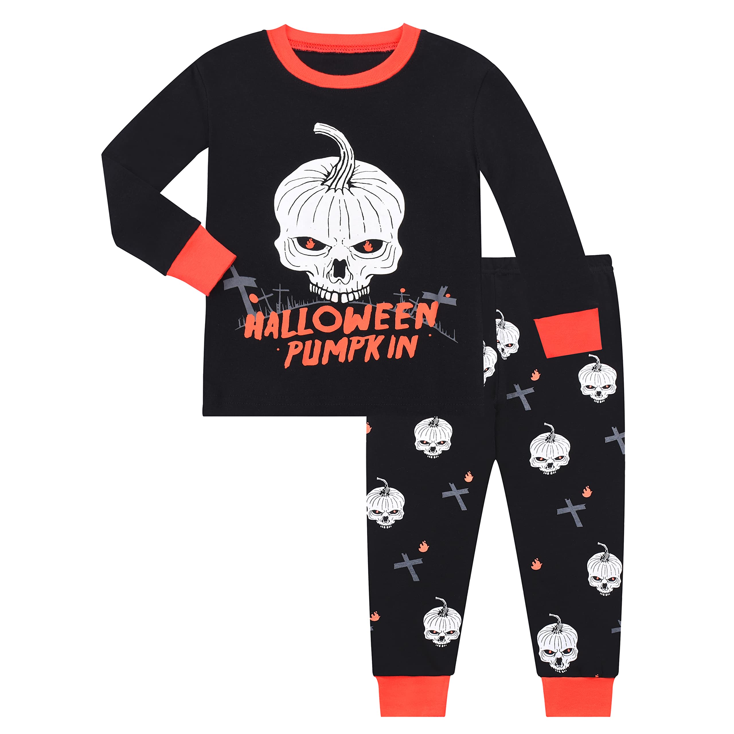 Joyond Halloween Pajamas for Boys Girls, Cotton Toddler Kids Pjs Long