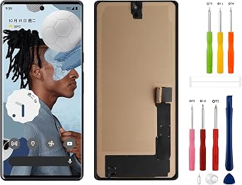 TFT LCD Digital Display Replacement Compatible with Google Pixel 6 Pro GLUOG G8VOU NO Fingerprint LCD Display Touch Screen Digitizer Assembly with Repair Tools-6.8inch