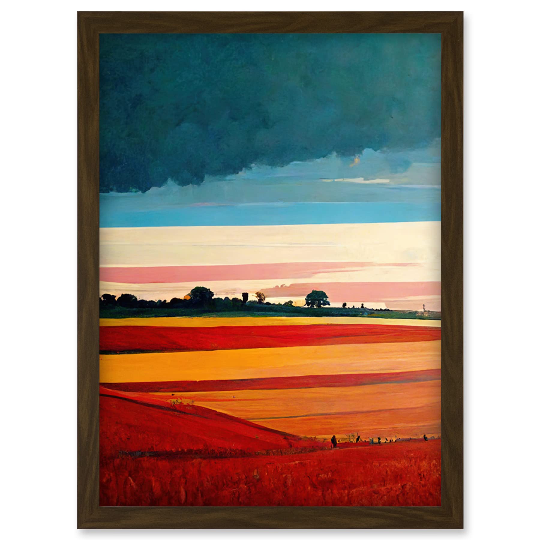 Artery8 Framed Print - Modern Countryside Landscape Wall Art