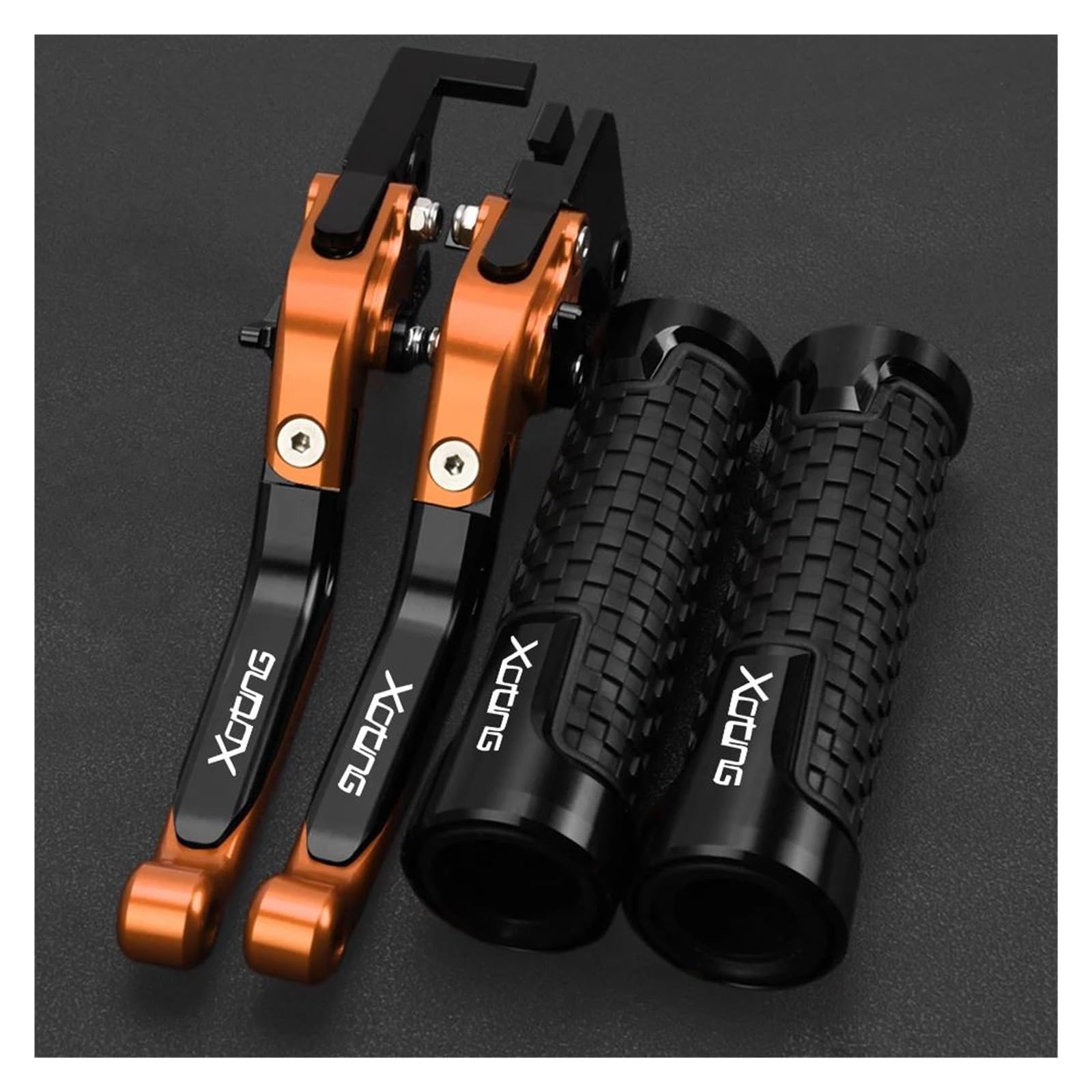 Uchwyty Do Motocykla KYMCO XCITING 250 300 400 500 Regulowane Dźwignie Hamulca I Sprzęgła Osłona Kierownicy(Orange)