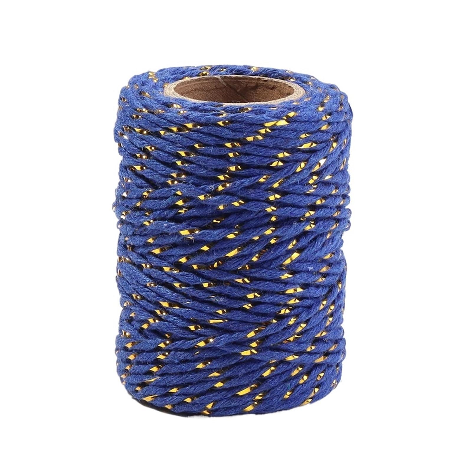 Cotton Macrame Cord 20M 2mm Dual Color Macrame Cotton Cords Twine Colorful Rope String DIY Home Textile Wedding Decoration(Dark blue)