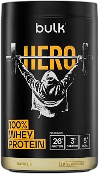 Bulk Hero Whey Protein Powder, Vanilla