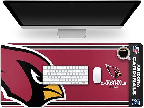 FOCO Alfombrilla para mouse para escritorio de oficina en casa con logotipo primario establecido oficial de la NFL, 35 x 16 pulgadas