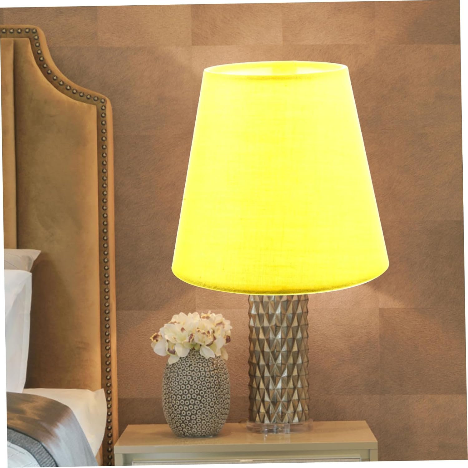 fabric lampshade modern lamp shade bedside lampshade cover Table Light Cover for Home Small Lamp Shade decorative lamp shade light fixture shade replacement cloth Light bulb simple