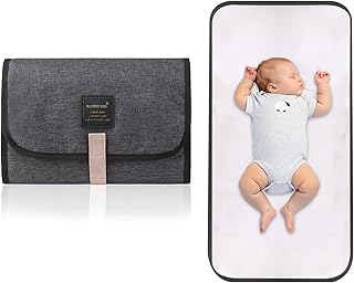 Dark Gray Portable Foldable Diaper Changing Pad & Travel Nappy Mat for Outing & Trip