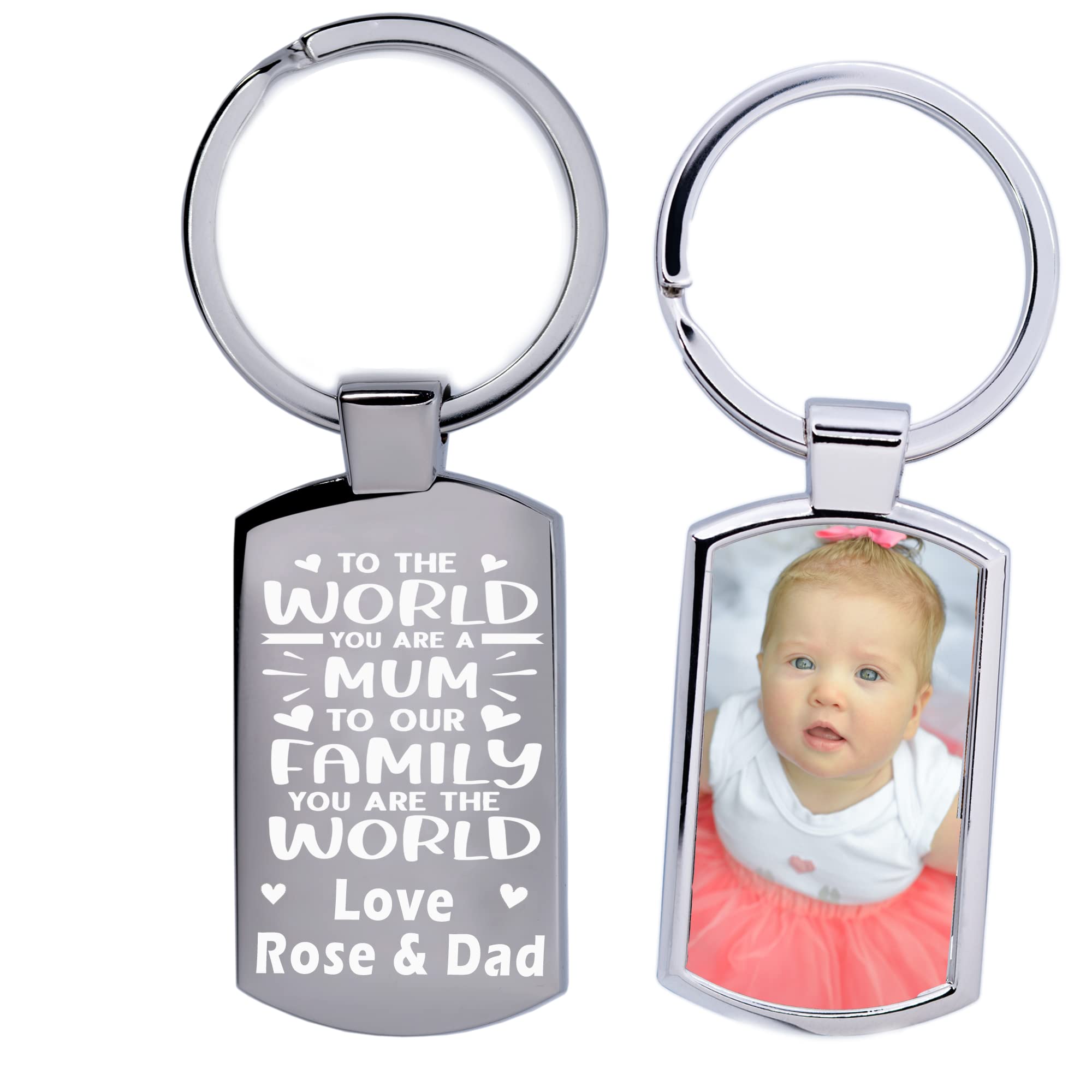 EliphsPersonalised Mothers Day Engraved Printed Keepsakes Key Ring Mum, Nan, Grandmother Wife Girlfriend on Mums Day, Anniversary, Valentine's, Birthday