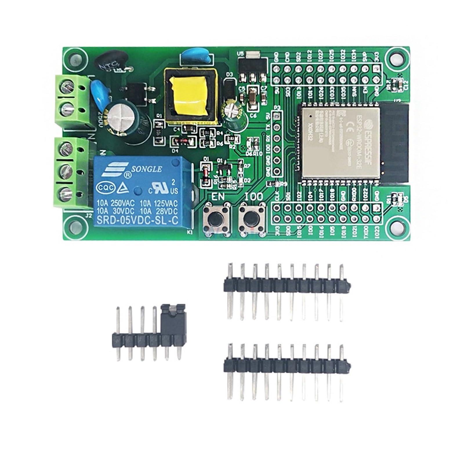 Relay Module PLC AC 90–250 V ESP32 Einzelrelais-Entwicklungsplatine, integriertes ESP32E-Modul mit Pins