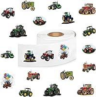 Vista 1 de Calcomanías de tractor (500 piezas), 10 hojas de calcomanías de estética gráfica de dibujos animados, sellos autoadhesivos para niños, niñas, niños