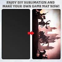 Vista 3 de Yexiya 4 alfombrillas de juego de cartas de 14 x 24 pulgadas, tapete de juego de sublimación en blanco suave para juegos de mesa y juegos Colorido