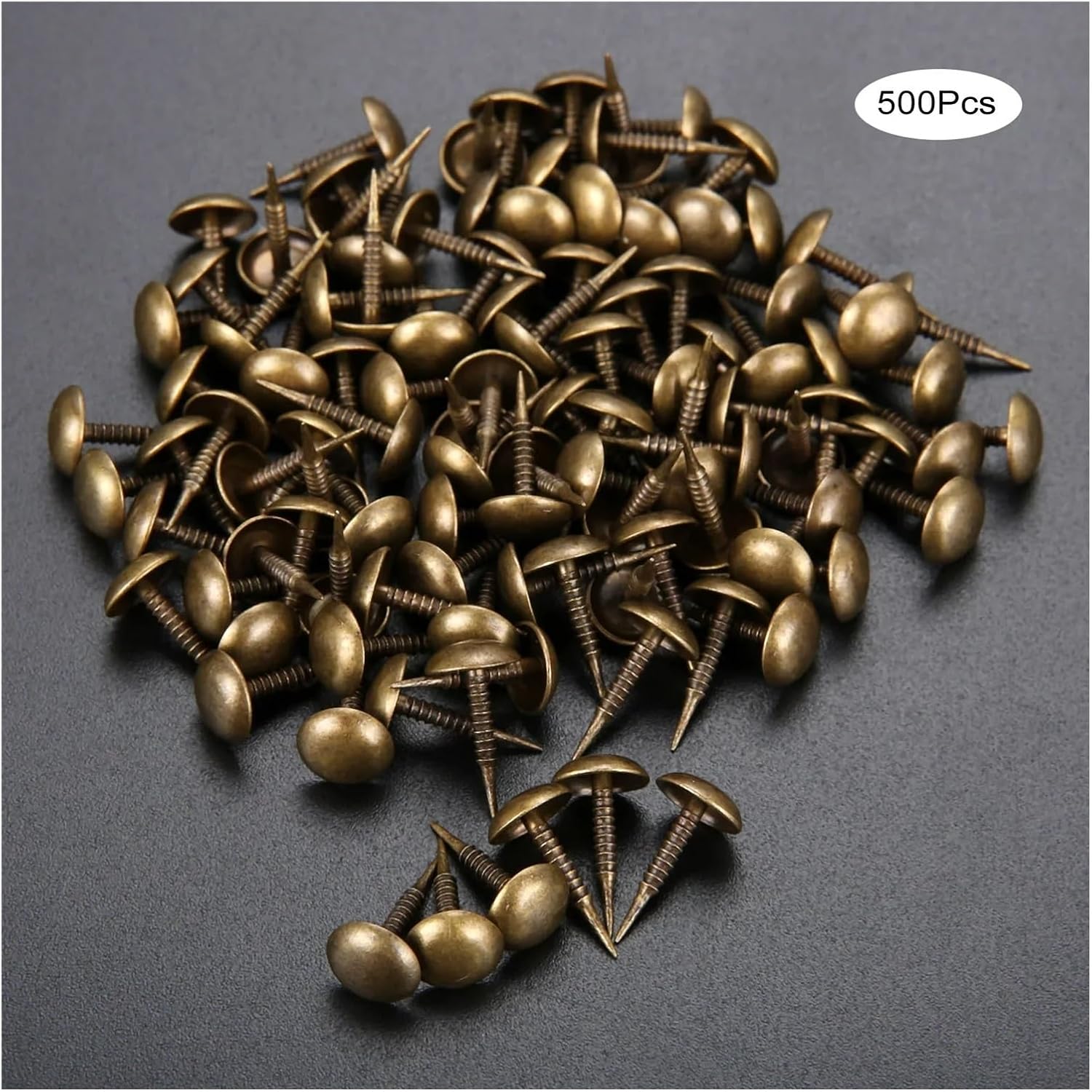 500Pcs 8 * 15mm Antique Bronze Upholstery Nails Jewelry Wood Box Crafts Door Sofa Furniture Tacks Studs Pushpin Doornail Fasteners