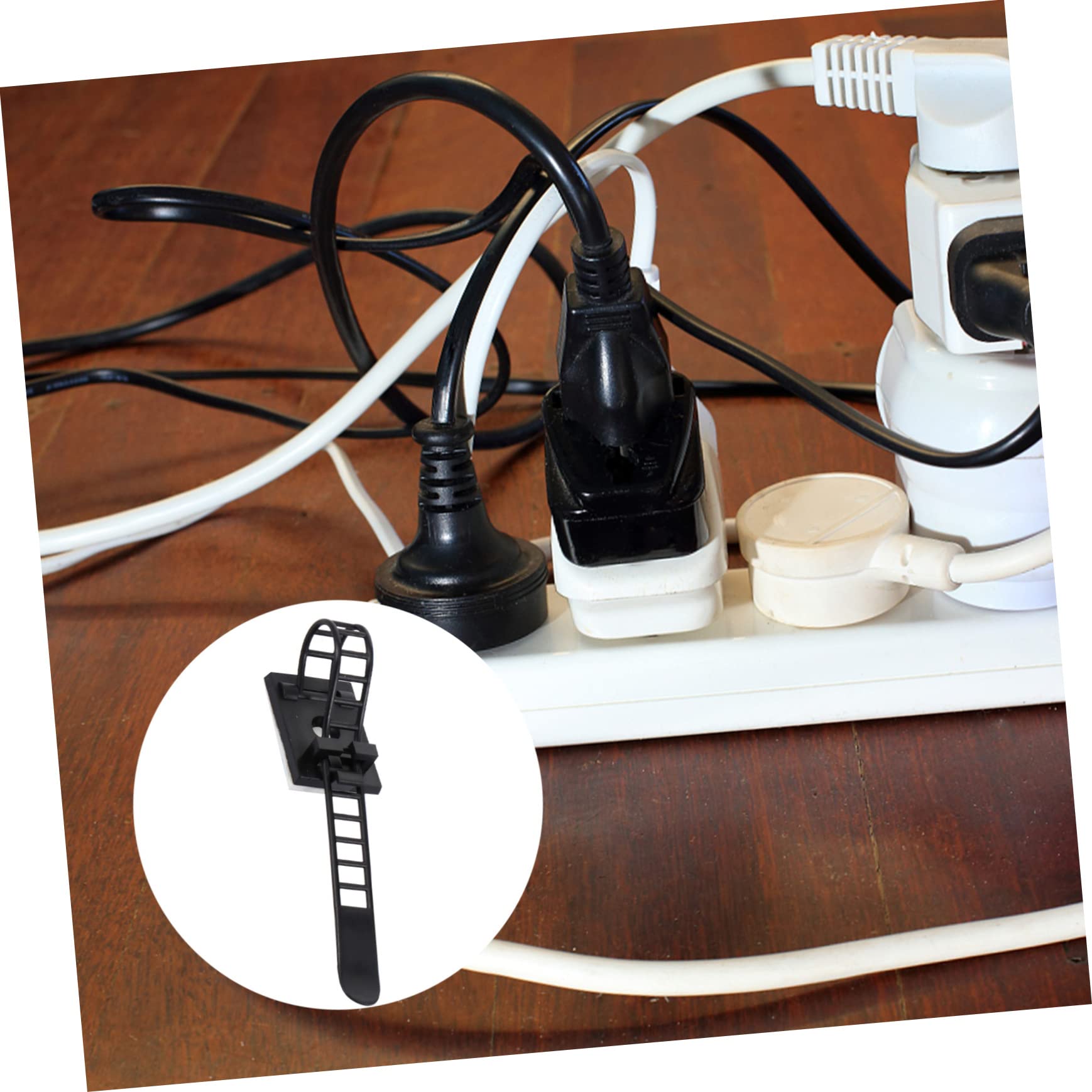 NUOBESTY 3 Sätze Verstellbare Selbstklebende Kabelclips Kabelhalter Für Effektives Kabelmanagement Für Computer Tv Und Usb Kabel Sorgt Für Ordnung Und Sauberkeit 50 Stück * 3