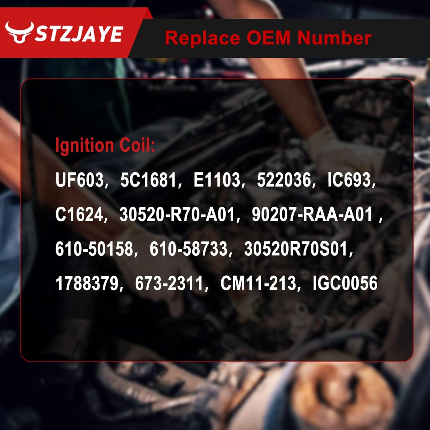 UF603 Ignition Coils Iridium Spark Plug Set of 6 Pack Compatible with HONDA 2008-2017 Accord Crosstour Odyssey,for Acura 2009-2014 RI TI TSX TSX