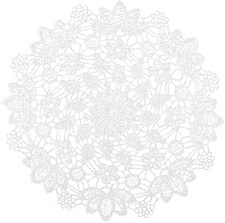 6 Pcs 6 Inch Doilies Crochet Handmade Lace Coasters Round Laces Placemat...