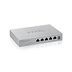 Zyxel 2.5Gb 5-Port Unmanaged MultiGig Ethernet Switch | 5 Ports 100/1G/2.5G | Plug & Play | Metal Housing | Desktop or Wall Mount | MG-105 Ethernet Splitter