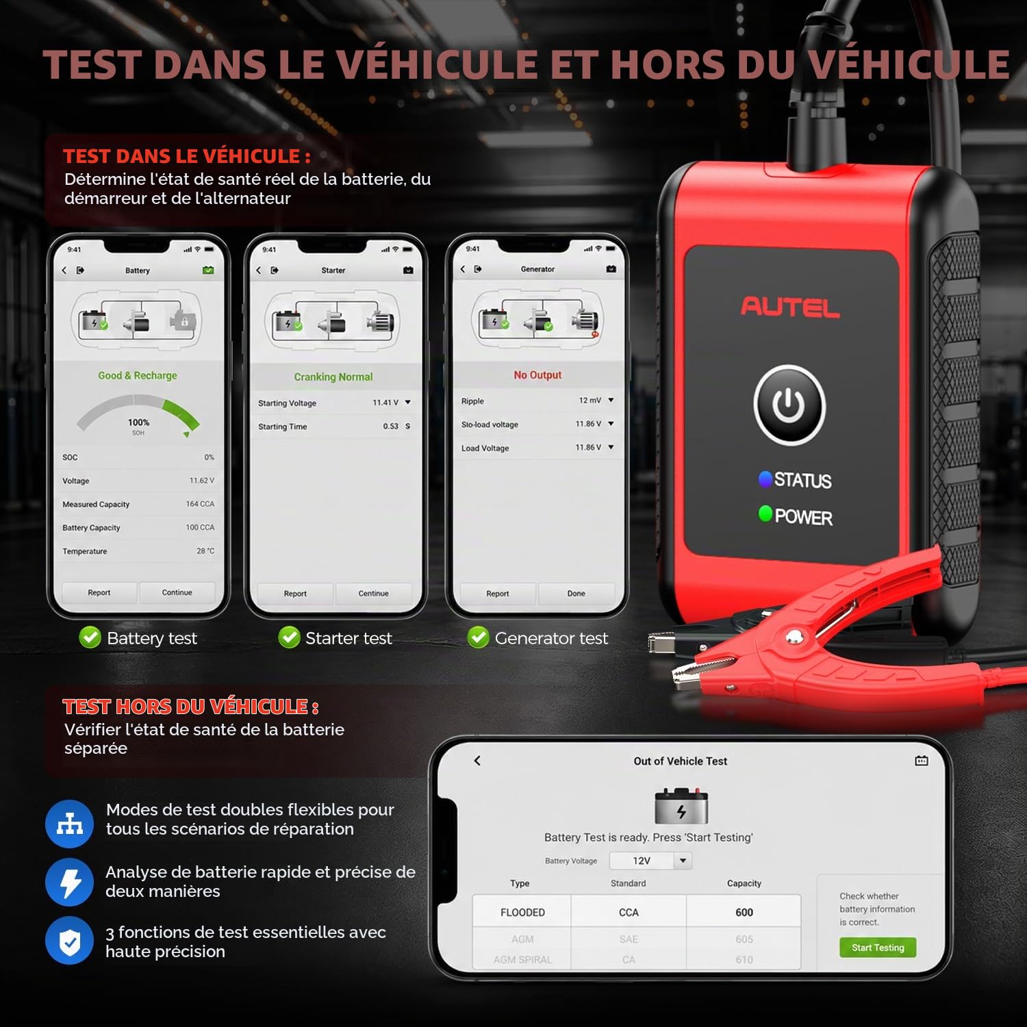 Autel MaxiBAS BT506 Testeur Analyseur Batterie 6V 12V 100-2000 CCA