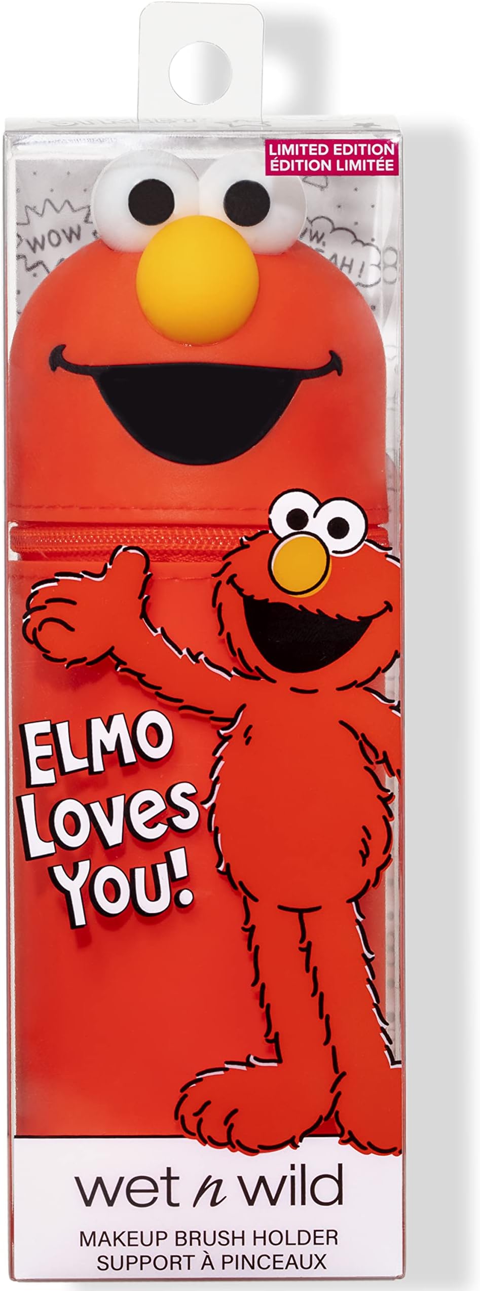 wet n wild x Sesame Street, Elmo Loves You Makeup Brush Holder For Foundation Brush And Liquid Makeup
