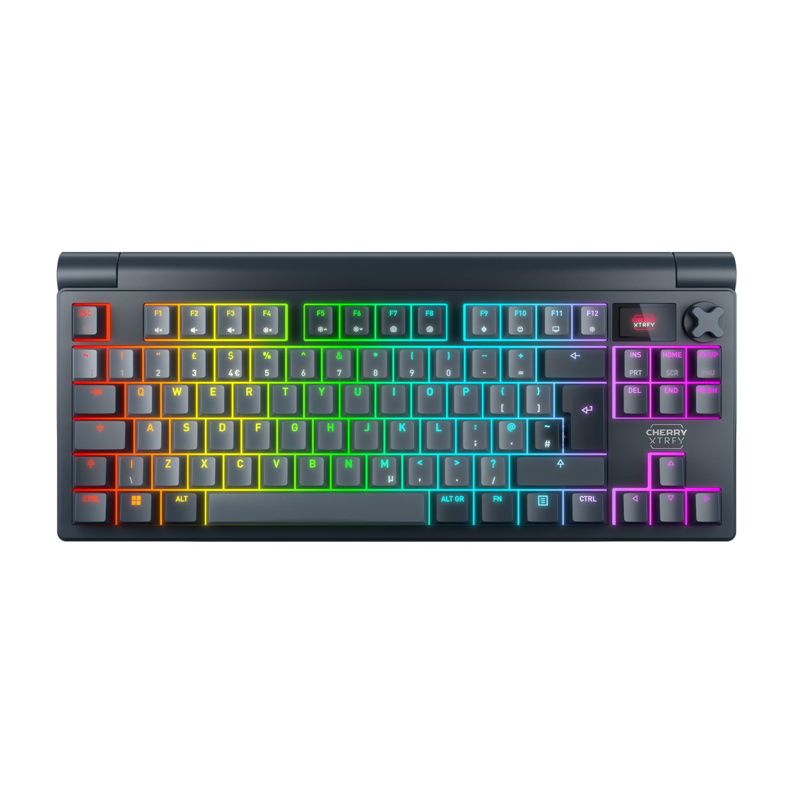 Xtrfy CHERRY MX 8.3 TKL Wireless, Mechanical Gaming Keyboard Without Numpad, UK Layout (QWERTY), Hot Swappable MX2A RED Switches, Starfall Grey