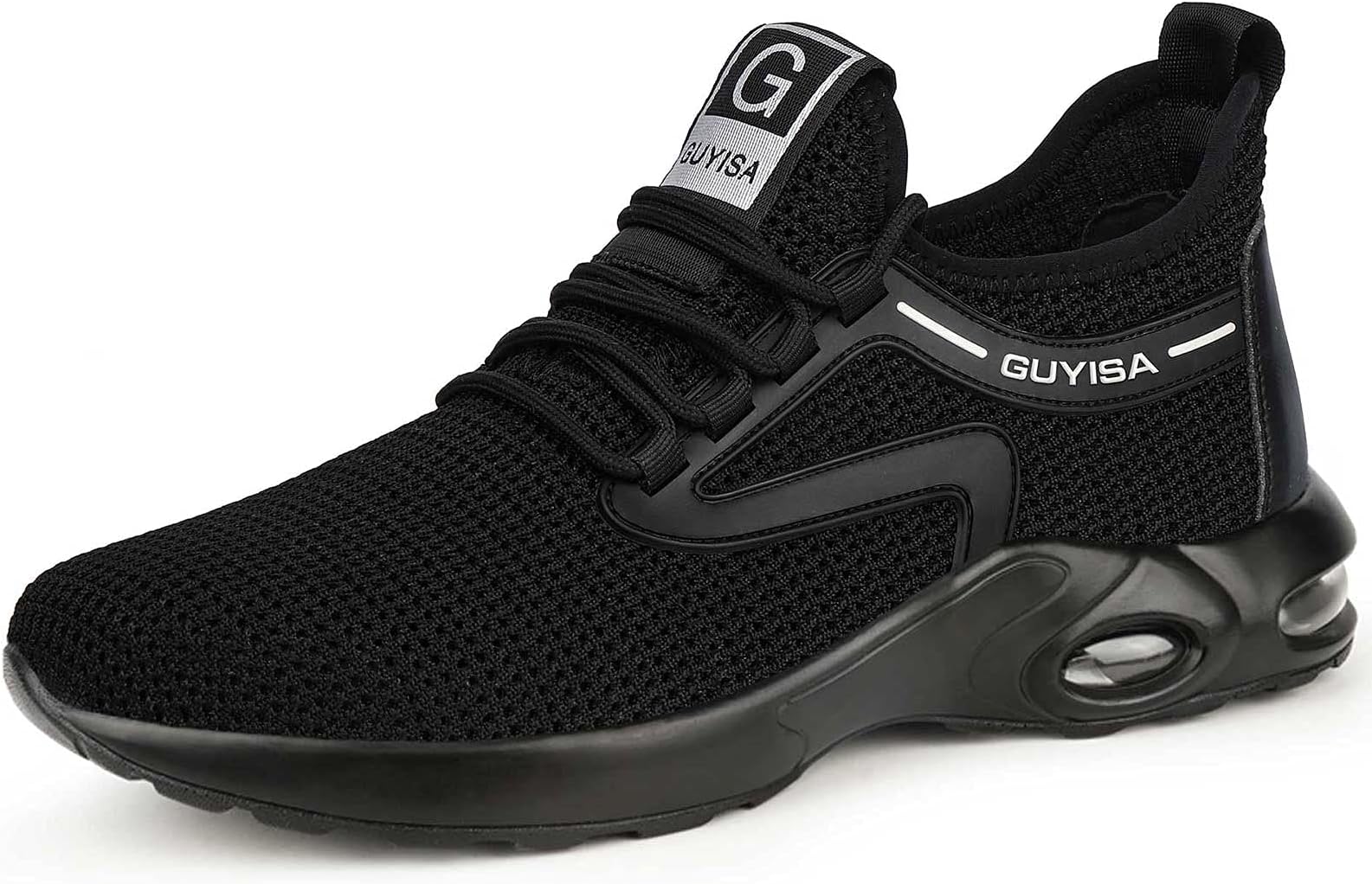 Gosuban Steel Toe Shoes Women Men Lightweight Air Cushion Safety Work Shoes for Women Slip Resistant Indestructible Sneakers