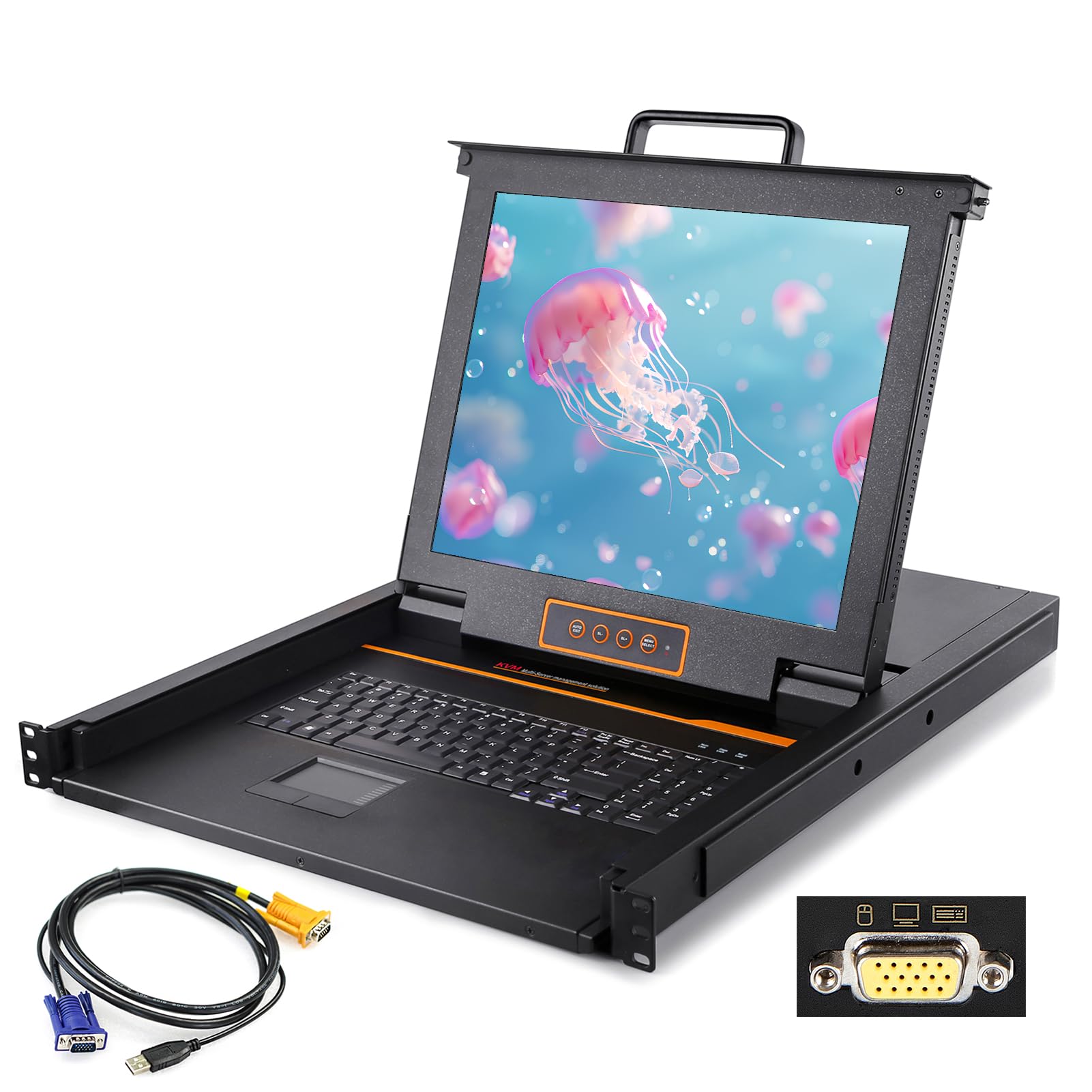 unico ADDAY TVボード W1600 Amazon.com: 1U Rack Mount KVM Console-17 Rackmount Monitor