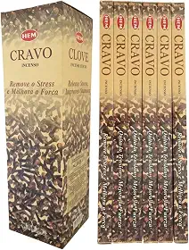 Incenso Indiano Hem Cravo - Prosperidade e Sucesso 6 Caixas