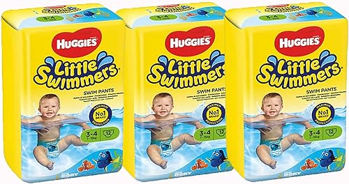 Miniatura 6 de Huggies Little Swimmers - Pantalones de natación desechables, talla S (15 lb-34 lb), 12 unidades