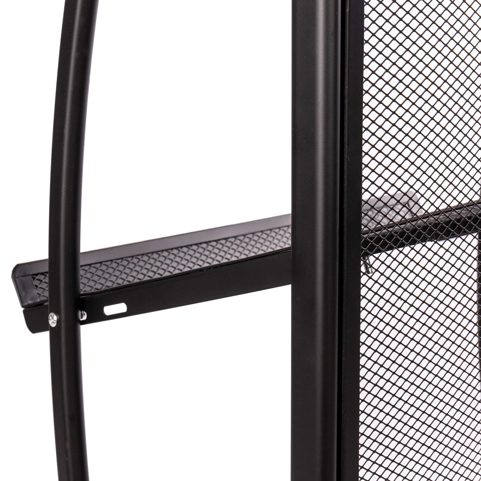 PrimeMatik Magazines and brochures stand with wheels and 4 shelves