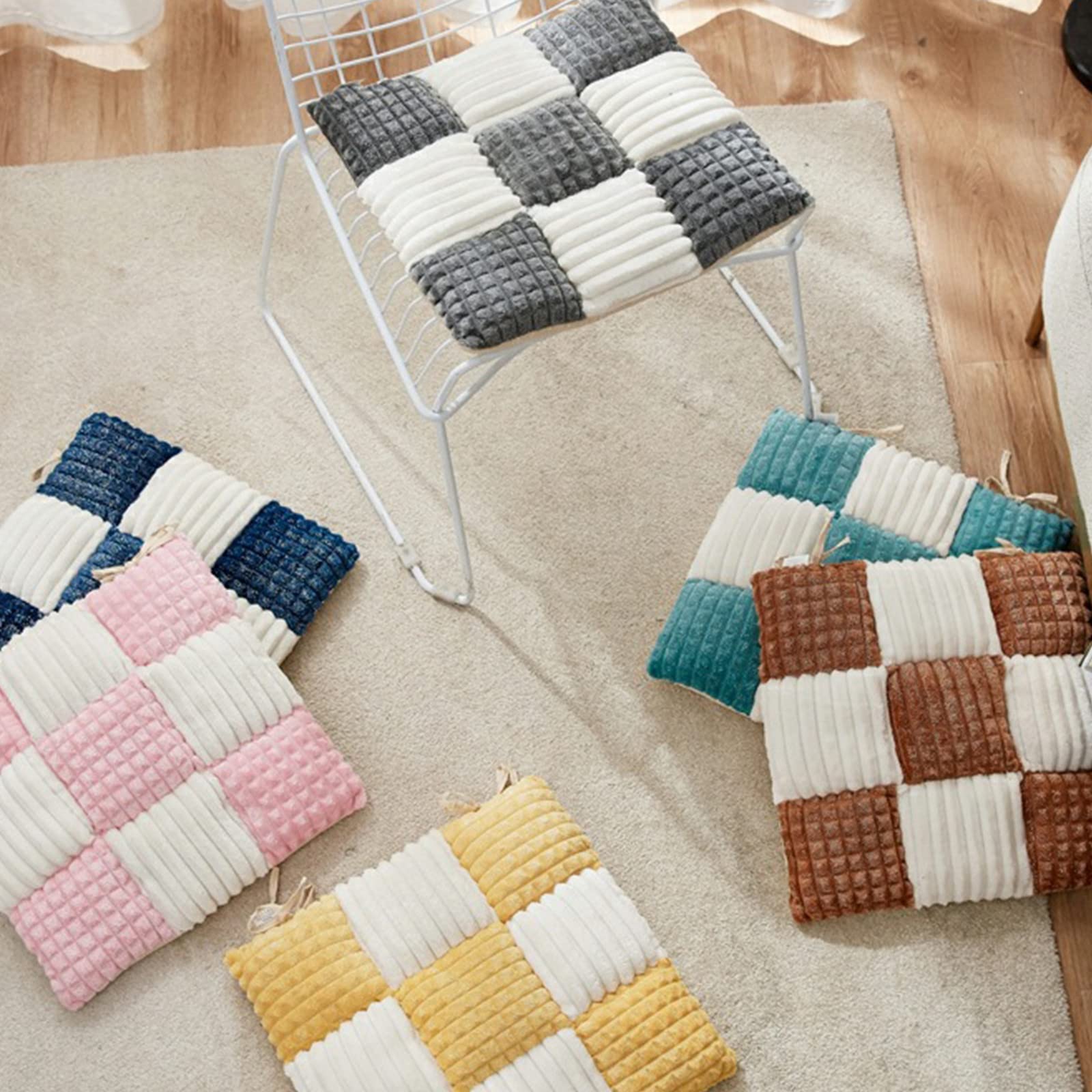 Amazon.co.jp: チェアクッション フランネルシートパッド キッチン