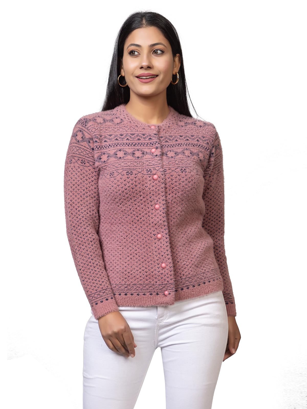 misdynamic Women Stylish Soft Sweater | Women's Sweater | Super Soft | Casual wear Sweater for Ladies | Full Sleeves Sweater | Self Design Round Neck Sweater-picture-30