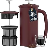 Vista 14 de ESPRO P7 French Press Acero inoxidable 304 – Cafetera de prensa francesa patentada de doble pared con aislamiento de microfiltro, preparación sin