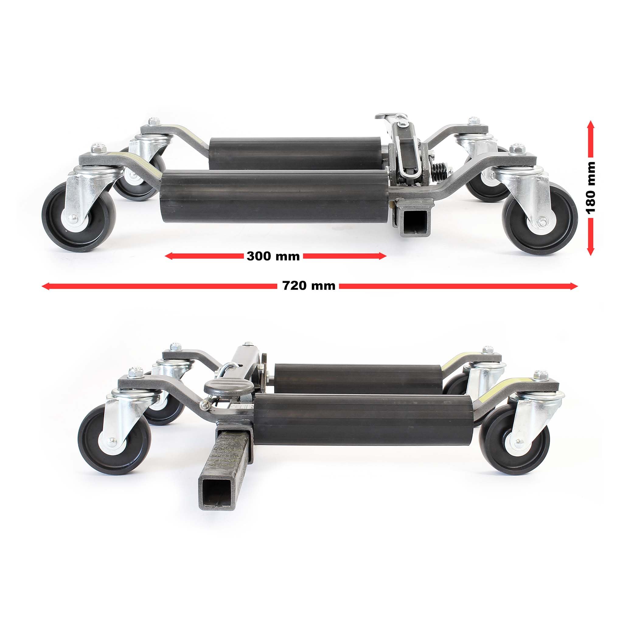 XPOtool Rangierheber 2er Set bis je 566 kg Wagenheber bis 30 cm Reifenbreite Rangierhilfe mit Rollen