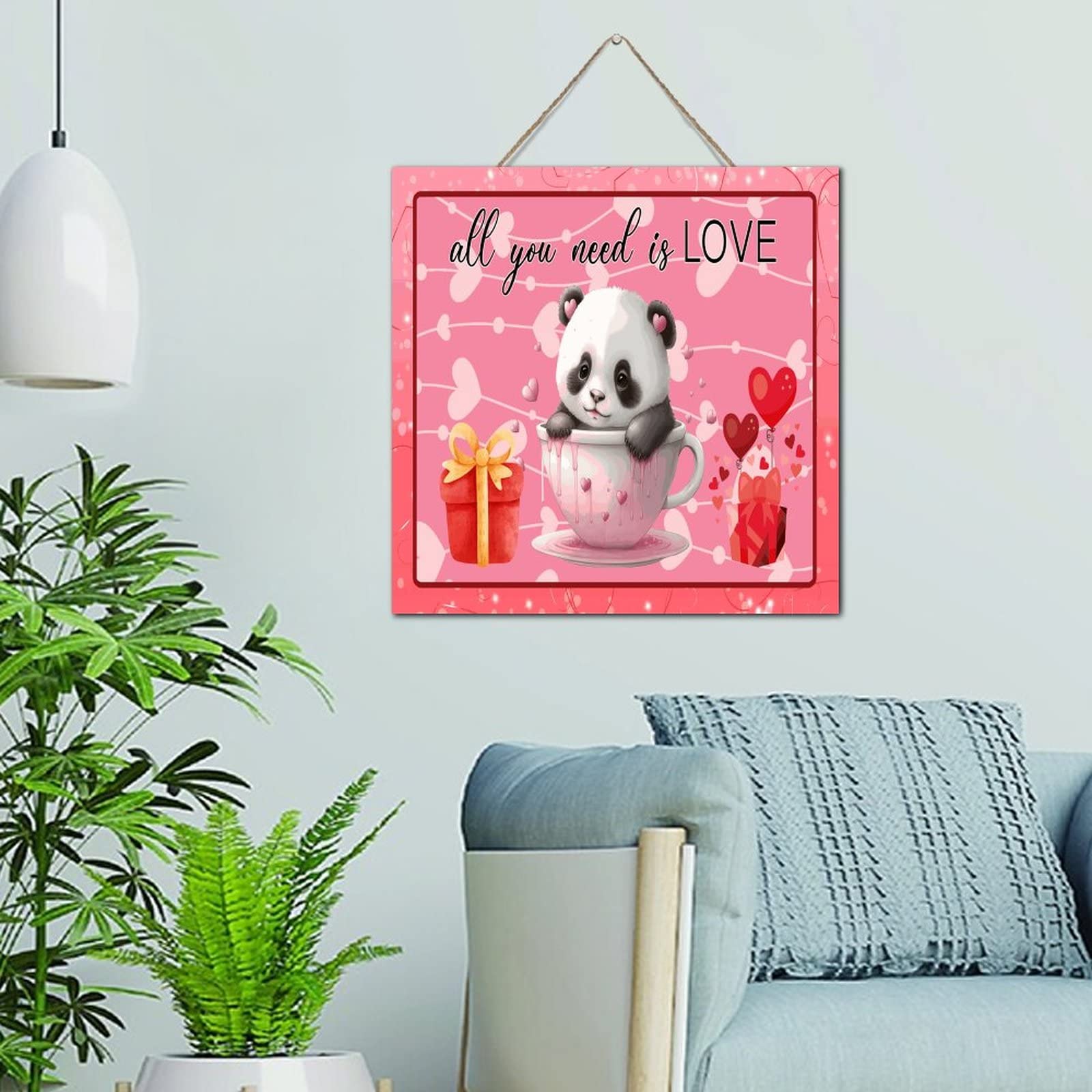 Tableau bois panda cadeau naissance et décoration maison - 6