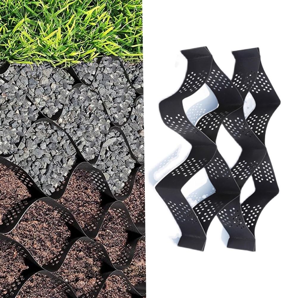 Base per capanno in polietilene e rete di protezione per erba, stabilizzatore per ghiaia per esterni e giardino, Geocell per rinforzo di terrazze e tappeti erbosi