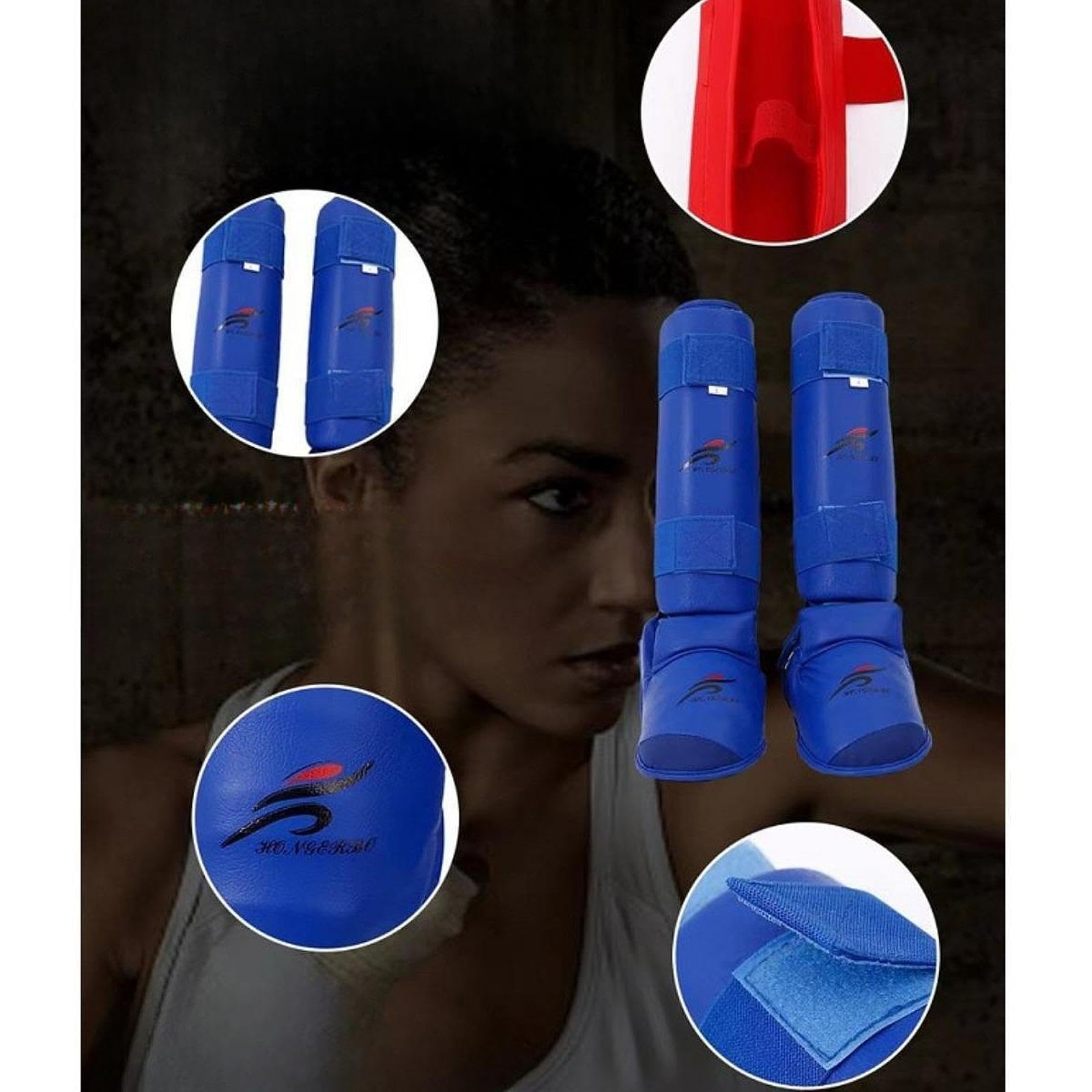 Karate Sparring Gear Set Guanti Parastinchi Forniture Allenamento Guanti da Pugno Protettivi Scarpe da Karate per MMA Taekwondo Palestra Casa