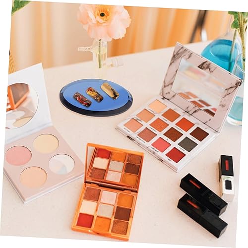 FRCOLOR 1set Nail Art Display Palette Mixing Tray for Manicure Stylish and Practical Nail Art Holder Smooth Surface for Easy Cleaning for Makeup and Artists Blue Yellow