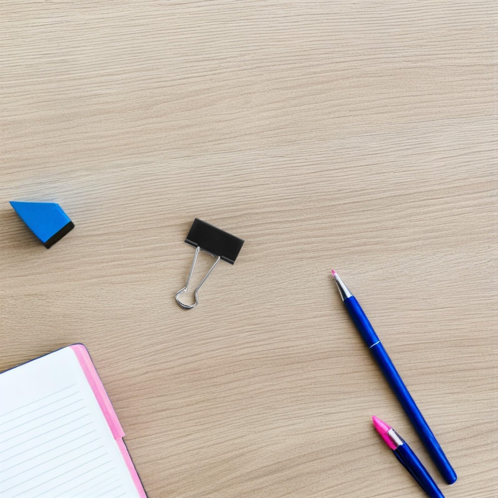 Clips de Carpeta de Metal Negros 60 Pcs para Oficina | Tamaño 41mm, Agarre Seguro y Reutilizable, Organización de Archivos, Facturas y Recibos