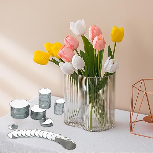 Miniatura 6 de 250 piezas de espejo circular pequeño para manualidades, mini espejo redondo de vidrio, azulejos de mosaico para manualidades y proyectos de