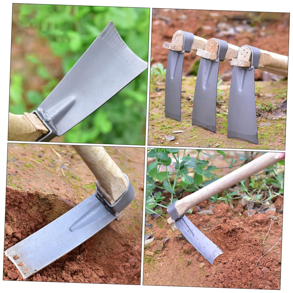 BCOATH Manganese Steel Garden Hoe Durable Hand Tool for Weeding and Digging for Household and School Gardens Heavy Duty Design for Use