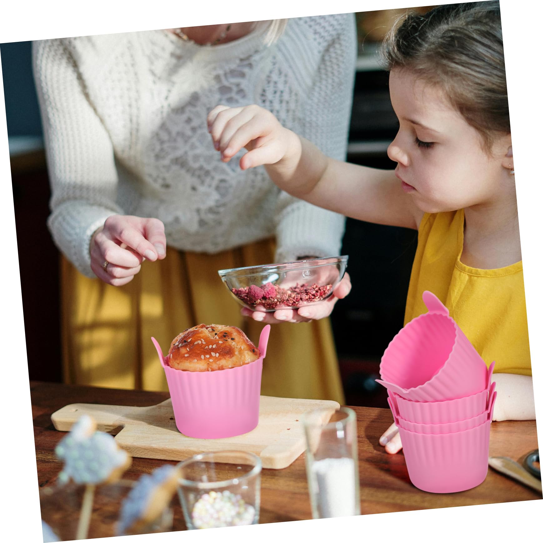 MAGICLULU Lot De 5 Moules À Muffins En Silicone Moules À Plateaux À Muffins En Silicone Réutilisables Non Démoulables 4 Pièces X 5