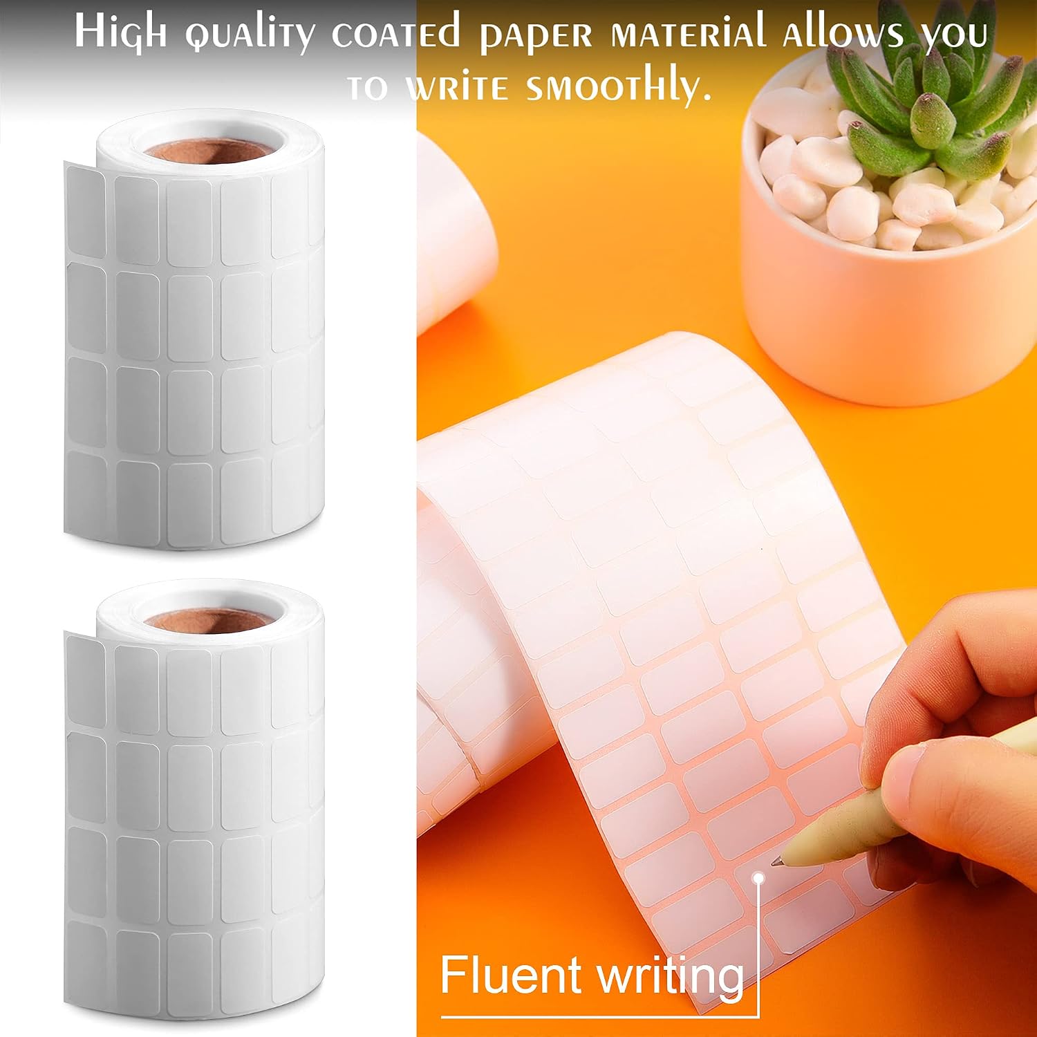 Diamond Painting Labels Storage Container Sticker Sheets Name Number Labels White Rectangle Stickers Small Blank Self Adhesive Writable Stickers for 5D DIY Diamond Painting (6000 Pieces)